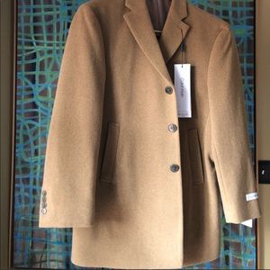 Calvin Klein men's camel coat size 40short NWT